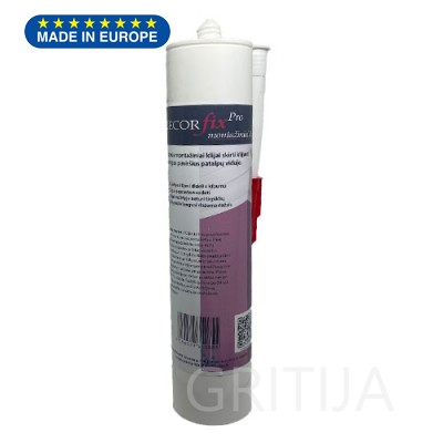 Klijai montažiniai  DECOR fix Pro